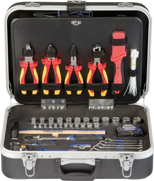 Maniglia Professionale Valigetta per utensili elettrici Projahn 128 pezzi 8683