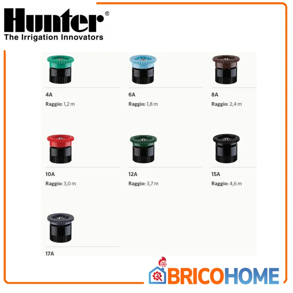 Hunter sprinkler heads all models personalizzabile, separate jets, strip Online now