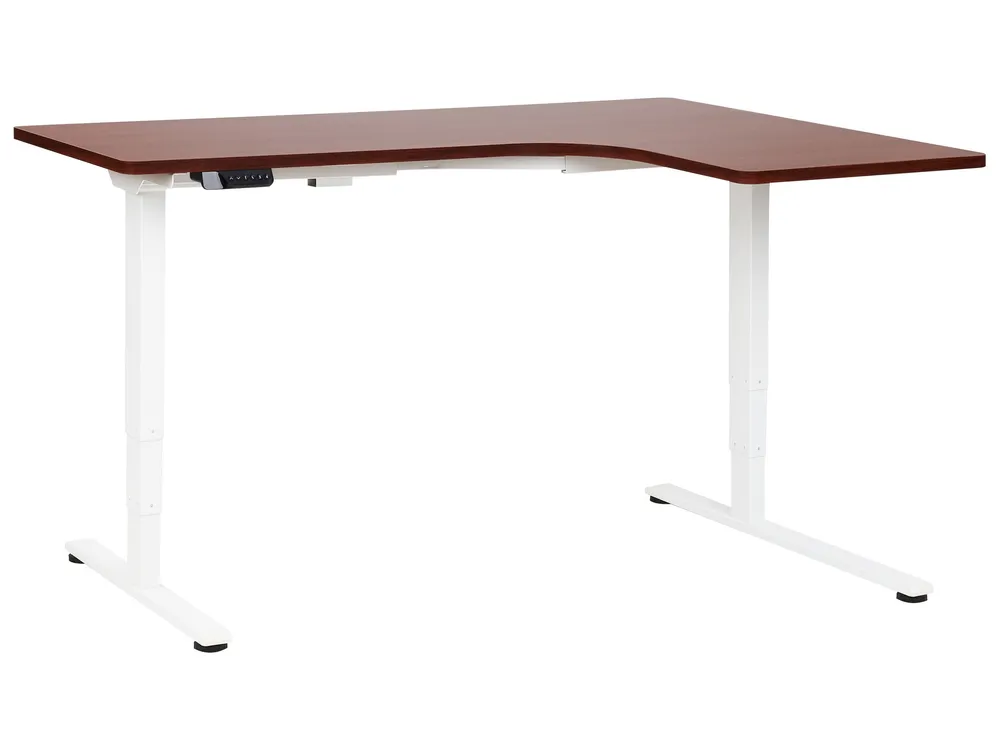 Scrivania regolabile Elettrico Destra Legno tenebroso DESTINES (Protezione IP65)