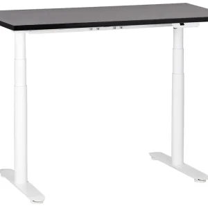 Scrivania regolabile Elettrico Nero DESTINAS con LED Integrato Rosso