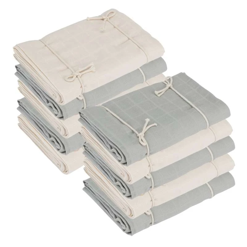 Robusto Industriale Oh'Naturel Økologiske Stofbleer - 10-pak - Swan/Dove