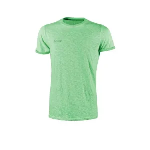 T-shirt da lavoro manica corta verde fluo U-POWER con Impugnatura Antiscivolo