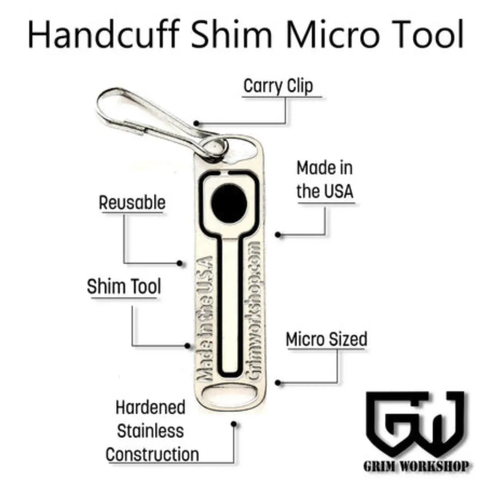 GRIM WORKSHOP | HANDCUFF SHIM MICRO TOOL - Portachiavi con spessore manetta