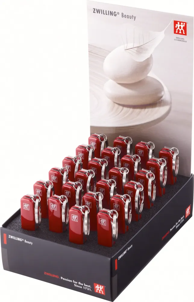Zwilling Beauty Multi-tool Display 24 con portachiavi, rosso 42450-000-0