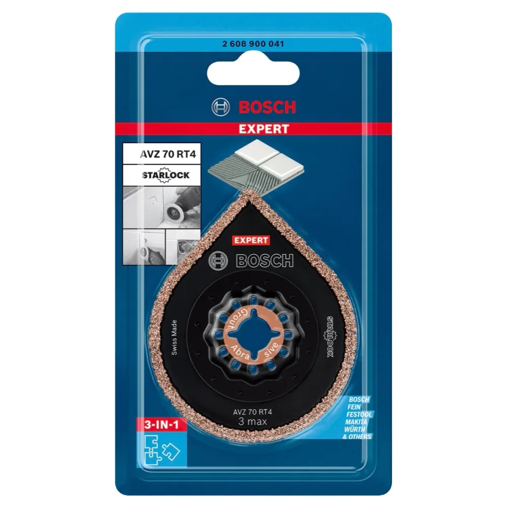 Bosch EXPERT 3 Max AVZ 70 RT4 Piastra di rimozione malta Starlock 87 x 70 mm - 1 pz. ( 2608900041 ) Bosch Professional