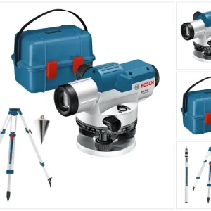 Bosch GOL 32 G Livella ottica professionale 400 Gon 120 m IP 54 ( 06159940AY ) + treppiede BT 160 + righello graduato GR 5...