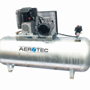 AEROTEC N60-500 Z PRO orizzontale - Compressore zincato 400 volt lubrificato olio 2005323 per Tagliasiepi