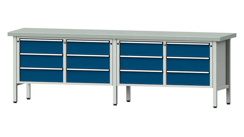 Anello Passacavo Metallico Banchi da lavoro ANKE banco da lavoro box modello 108 V 2800 x 700 x 900 mm RAL 7035/5010 ZBP 5...