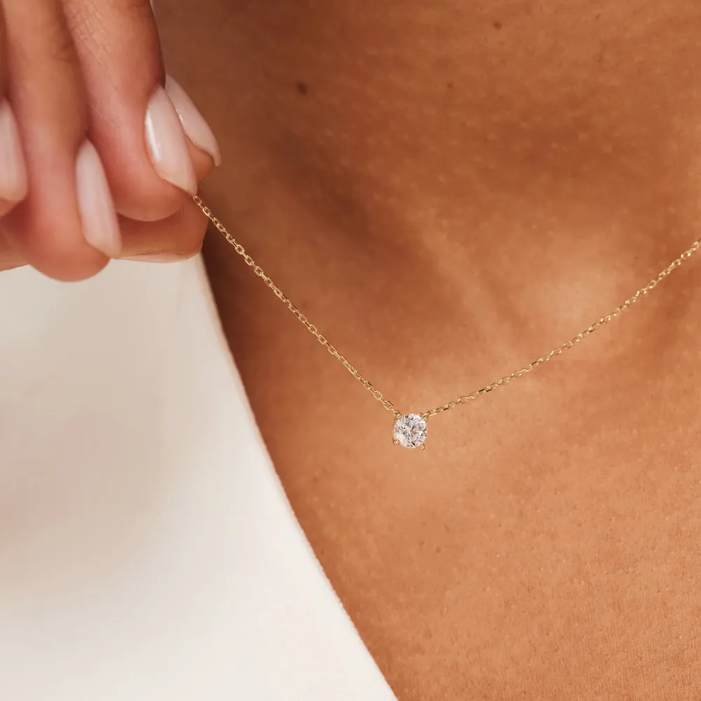 Antiusura Industriale Collana e bracciale oro 14 carati con zirconi Cadeau d'Isabel