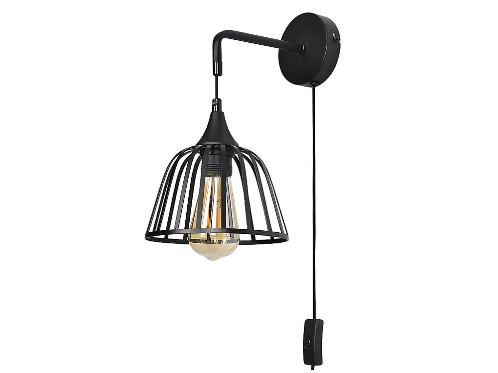Applique industriale con cavi - dimensioni: 18 x 28 x 32 - Ferro BRENDA Gomma Siliconica