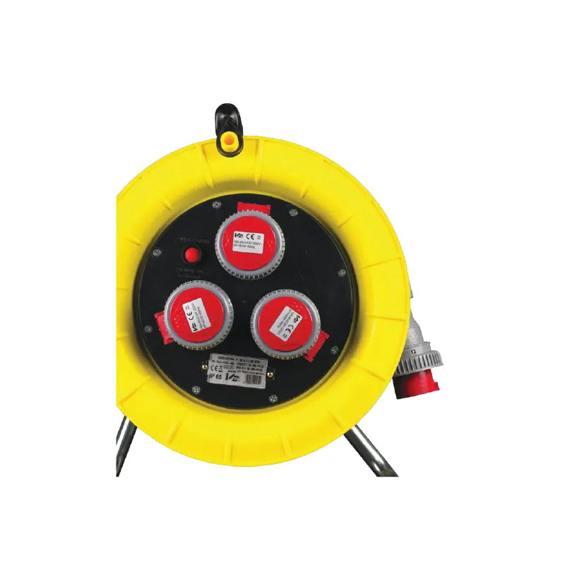Avvolgicavo prolunga c/cavo - mt.40 - 3 prese + t 16a ip67 con Tenuta IP68
