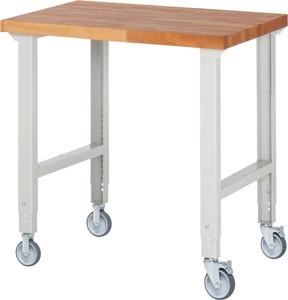 Banco da lavoro mobile RAU (regolabile altezza) 7000-1 1000x700x950-1000 mm 2 ruote fisse e girevoli ciascuna 05-7000-1-10...