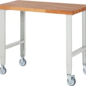 Banco da lavoro mobile RAU (regolabile altezza) 7000-1 1250x700x950-1000mm 2 ruote fisse e girevoli ciascuna 05-7000-1-127...
