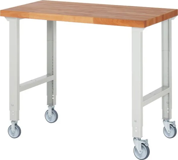 Banco da lavoro mobile RAU (regolabile altezza) 7000-1 1250x700x950-1000mm 2 ruote fisse e girevoli ciascuna 05-7000-1-127...