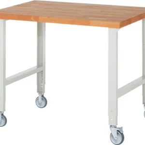 Banco da lavoro mobile RAU (regolabile altezza) 7000-1 1250x900x950-1000mm 2 ruote fisse e girevoli ciascuna 05-7000-1-129...