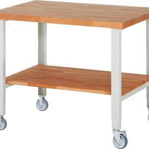 Banco da lavoro mobile RAU (regolabile altezza) 7000-7 1250x900x950-1000mm 2 ruote fisse e girevoli ciascuna 05-7000-7-129...