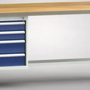 Banco da lavoro qualità KLW - 2000 x 700 x 840 mm L x P x WS118N-2000M40-E7025 - Alta Resistenza