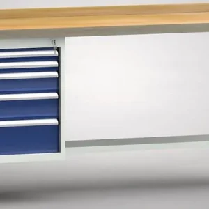 Banco da lavoro qualità KLW - 2000 x 700 x 840 mm L x P x H WS118N-2000M40-E7028 (Certificazione UL94 V-0)
