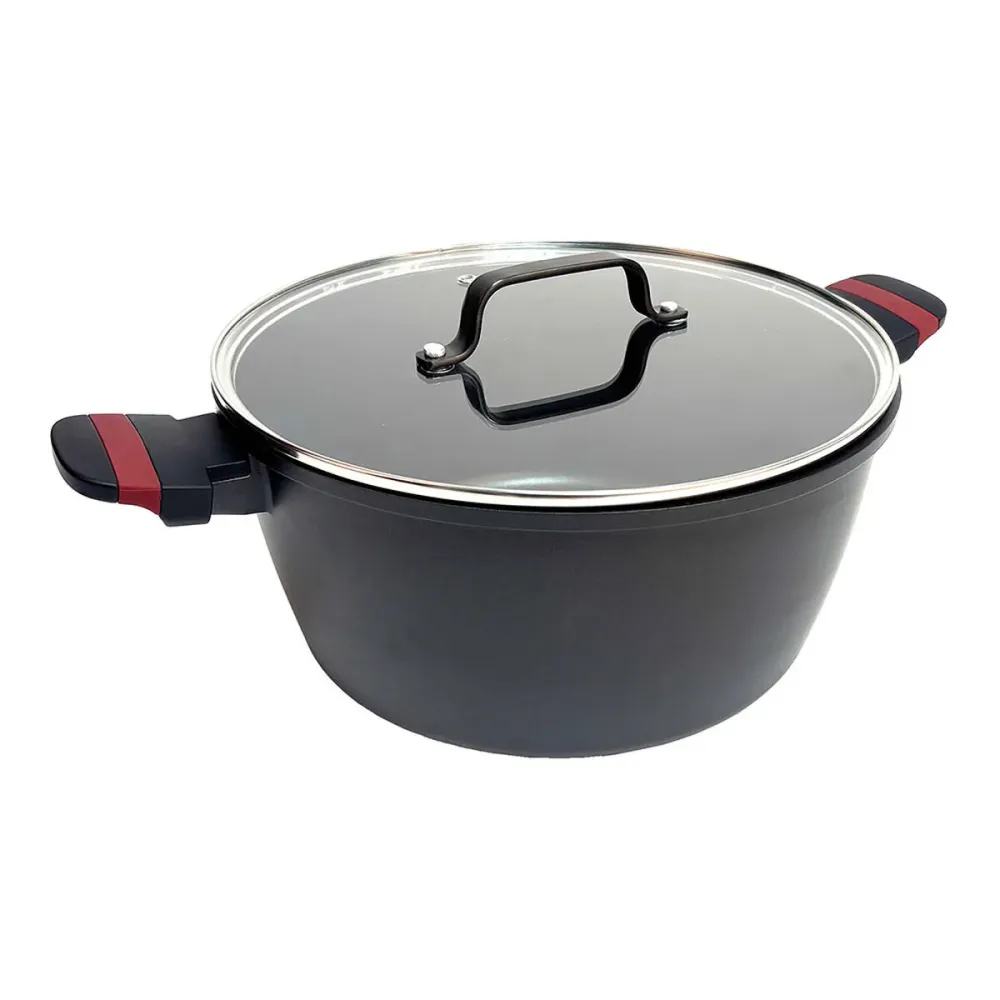 Casseruola con coperchio San Ignacio denia experto Rosso Trasparente Ø 28 cm | Resistente Oli e Solventi |