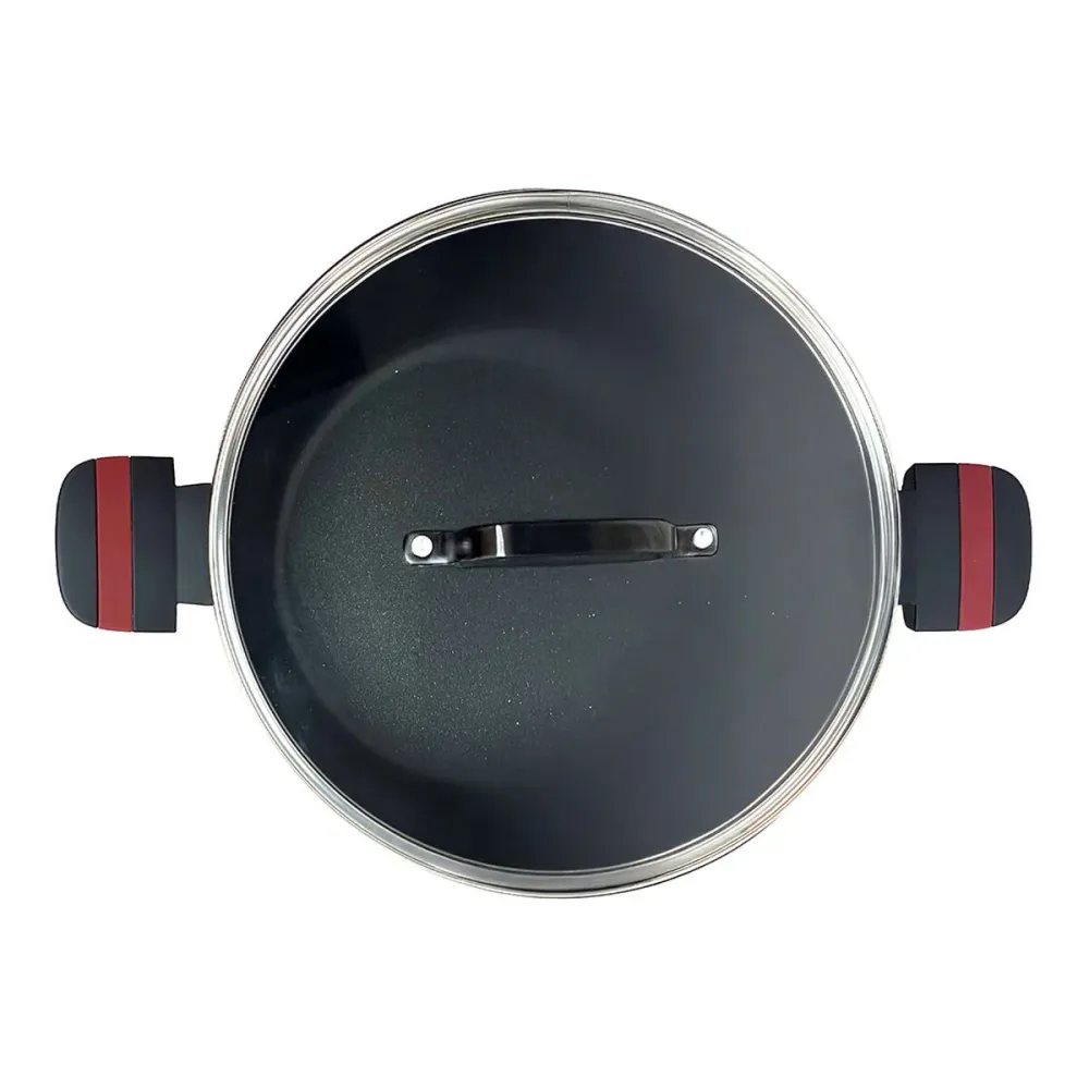 Casseruola con coperchio San Ignacio denia experto Rosso Trasparente Ø 28 cm | Resistente Oli e Solventi |