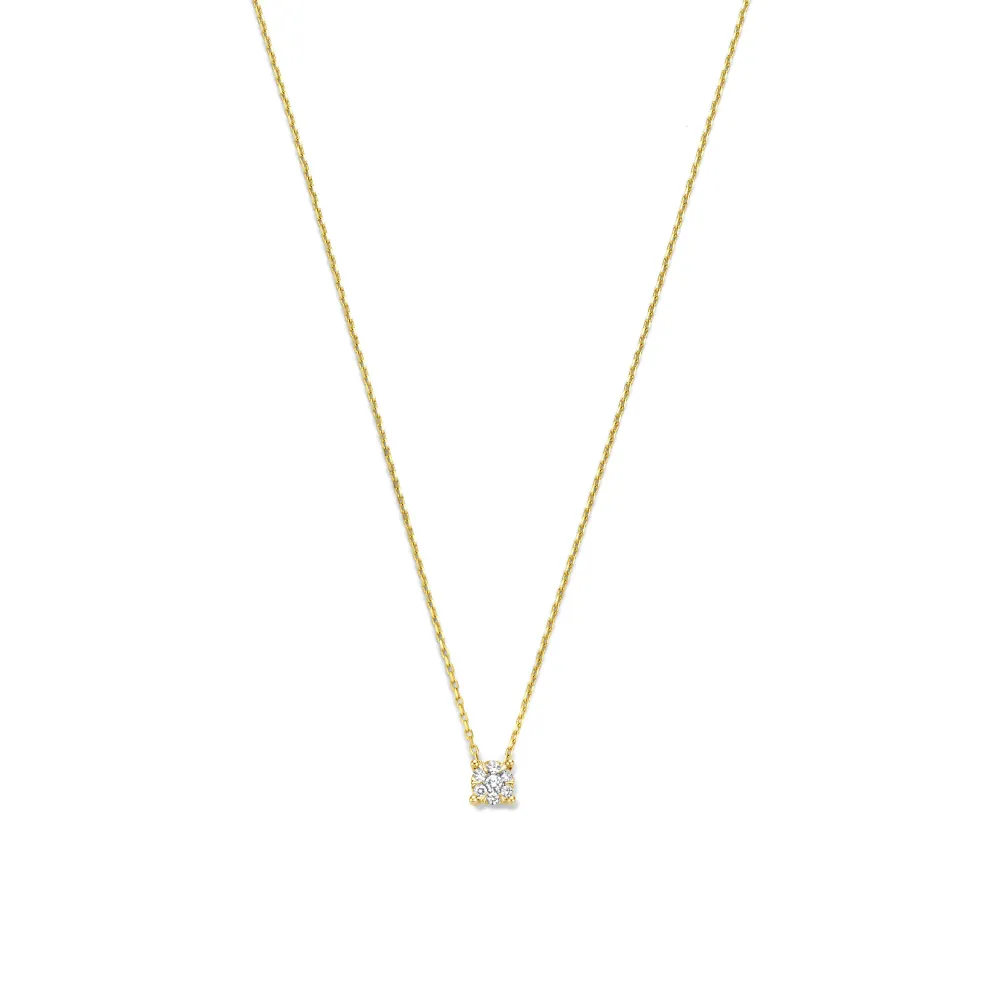 Collana De la Paix Hanaé oro 14 carati con diamante 0,08 carati