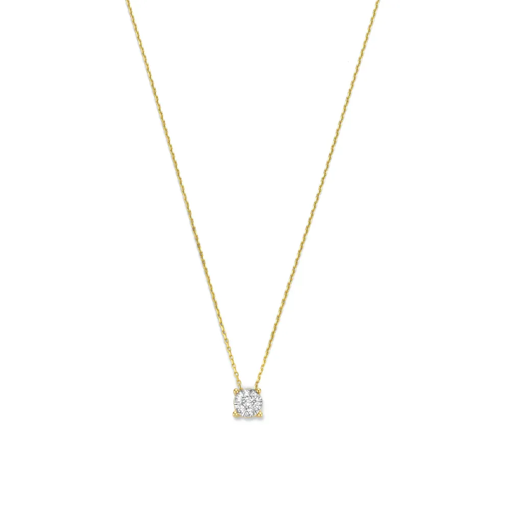 Collana De la Paix Hanaé oro 14 carati con diamante 0,14 carati