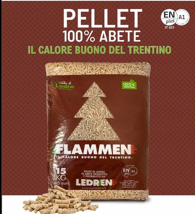 🔥 Flammen Pellet Big Bag – 100% Italiano | Alta resa, residuo minimo | Big Bag > 1400 kg con Ghiera di Serraggio