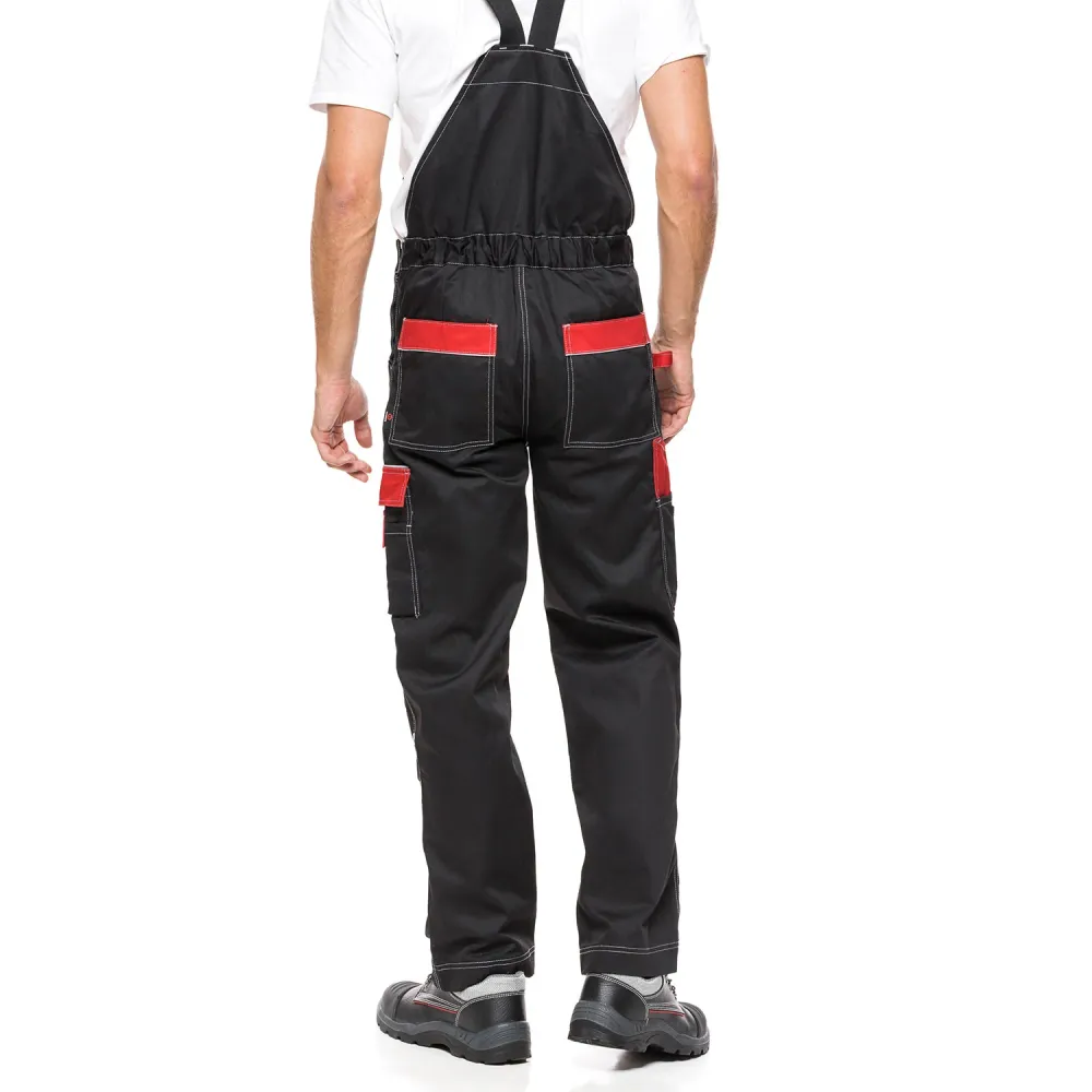 Gommino Passacavo Antivibrante PANTALONE CON SALOPETTE HELIOS NERO E ROSSO Taglia 48 (86-90)
