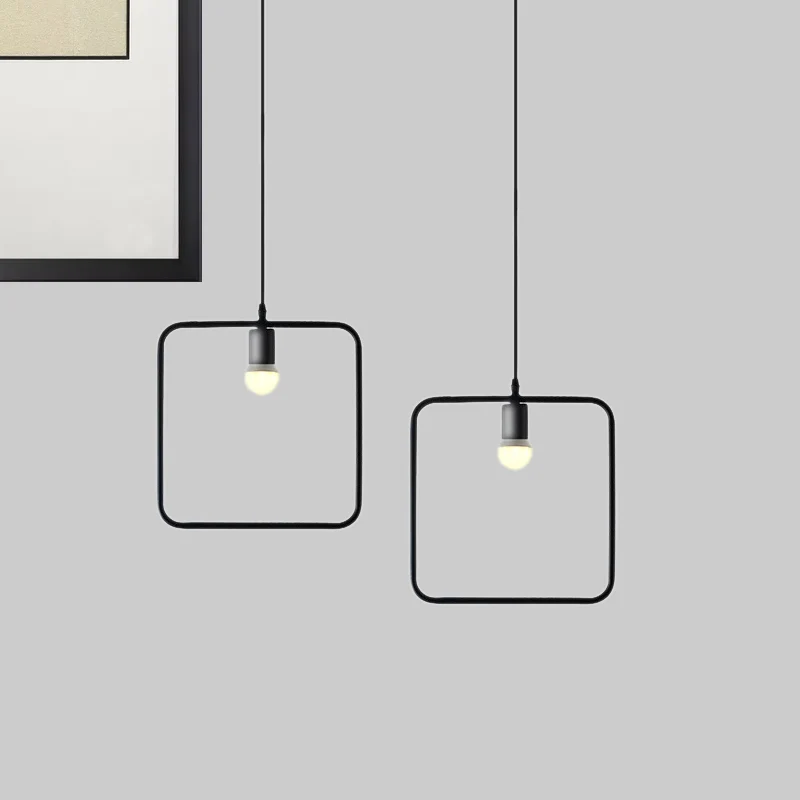 Lampada sospensione industriale triangolare/rotonda 1 testa metallo con paralume nero per sala da pranzo con Ghiera di Ser...