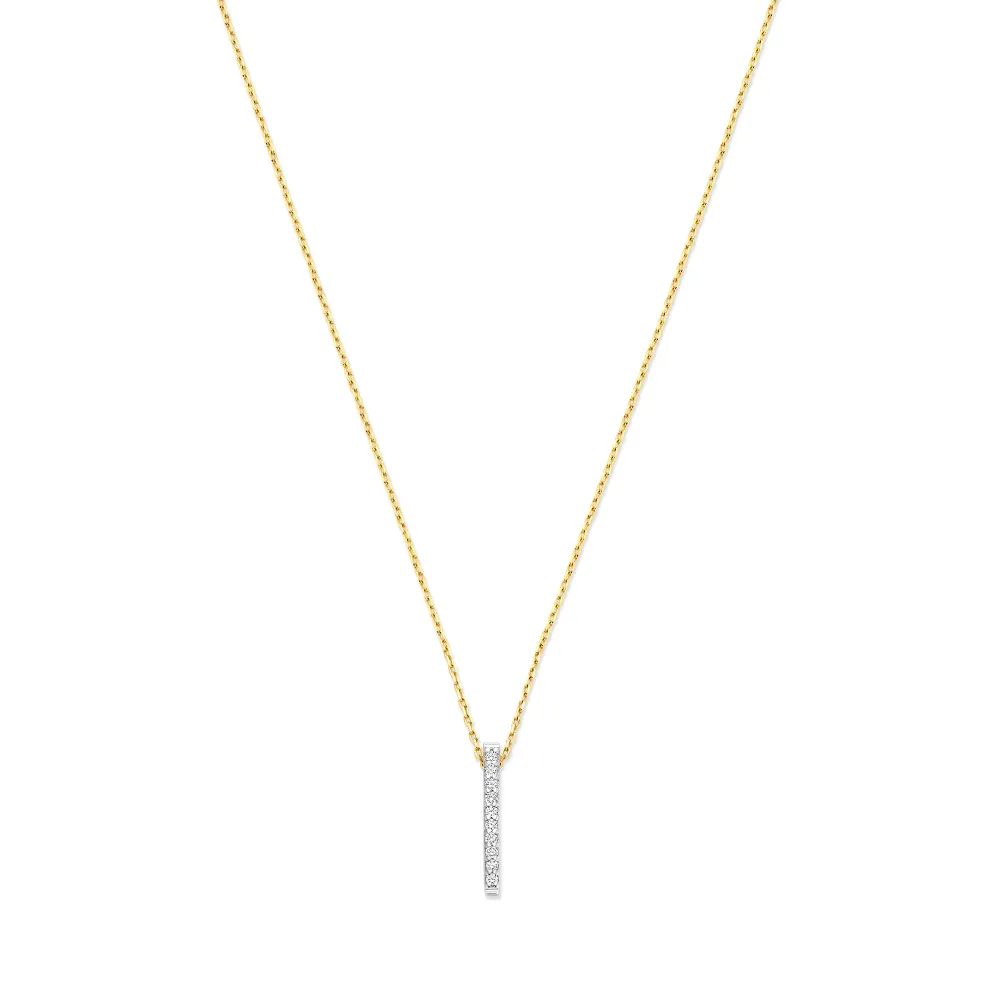 De la Paix Flavie collana oro 14 carati con diamante 0,06 carati