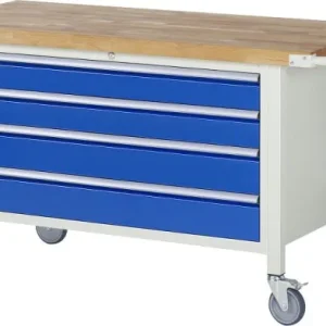 Passacavo Nylon Banco da lavoro mobile RAU collezione 8000 4 cassetti XXL 1500x880x700 mm 05-8362A2-157B4S.11