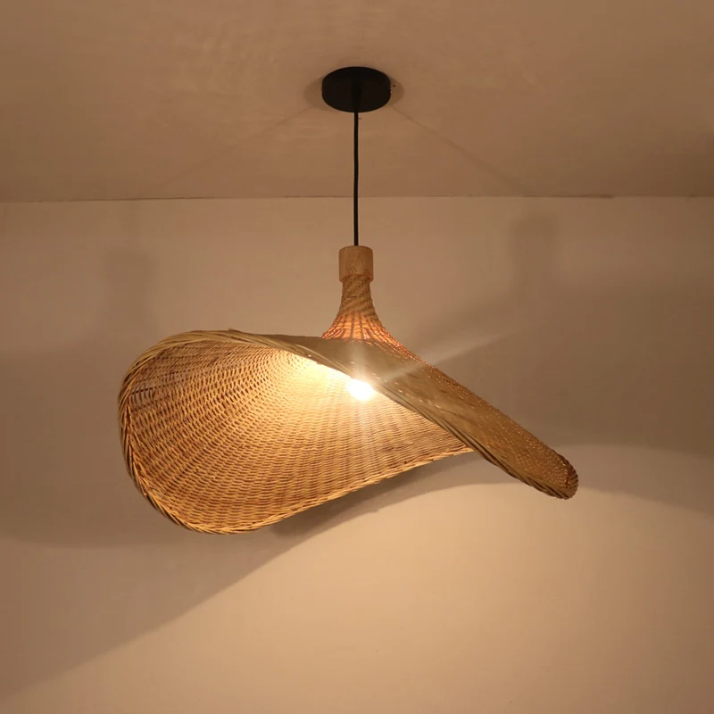 Passacavo Nylon Cappello di Paglia Rattan Illuminazione Magazzino 16"/19,5"/23,5" Larghezza 1 Testa Plafoniera Sospesa Sabbia