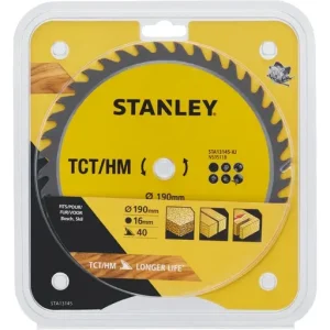 Passacavo Nylon Lama circolare STANLEY per tagli trasversali TCT/HM Ø 190 x 16 mm, 40 denti