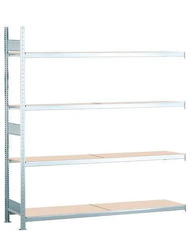 Passacavo Nylon Scaffale campata larga Schulte con truciolare campo supplementare 4 livelli di stoccaggio larghezza scompa...