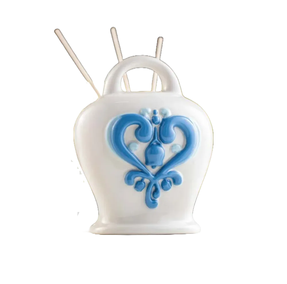 Passacavo Nylon Sharon - Campana esteso avorio con rilievo colorato