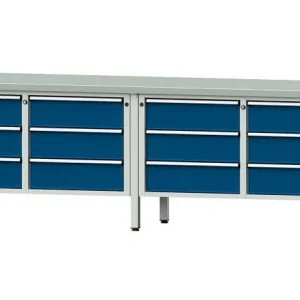 Passacavo per Pannelli Banchi da lavoro ANKE banco da lavoro box modello 108 V 2800 x 700 x 840 mm RAL 7035/5010 ZBP 40 mm...