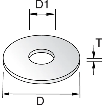 Rondelle zincate bollente JCI 100pz - DIN 9021-HDG