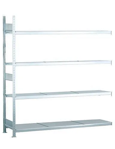 Scaffale campata larga Schulte con ripiani acciaio campo più 4 livelli di stoccaggio larghezza scomparto 2500 mm 2506 x 83...