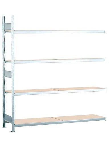Scaffale campata larga Schulte con truciolato campo extra 4 livelli di stoccaggio larghezza scomparto 2000 mm 2006 x 436 x...