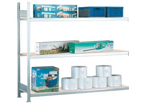 Scaffale campata larga Schulte con truciolato campo ulteriore 3 livelli di stoccaggio larghezza scomparto 2000 mm 2006 x 5...