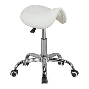 Sgabello da sella con Ruote 48 - 50 cm Ecopelle Sgabello da Lavoro Nylon PA6.6