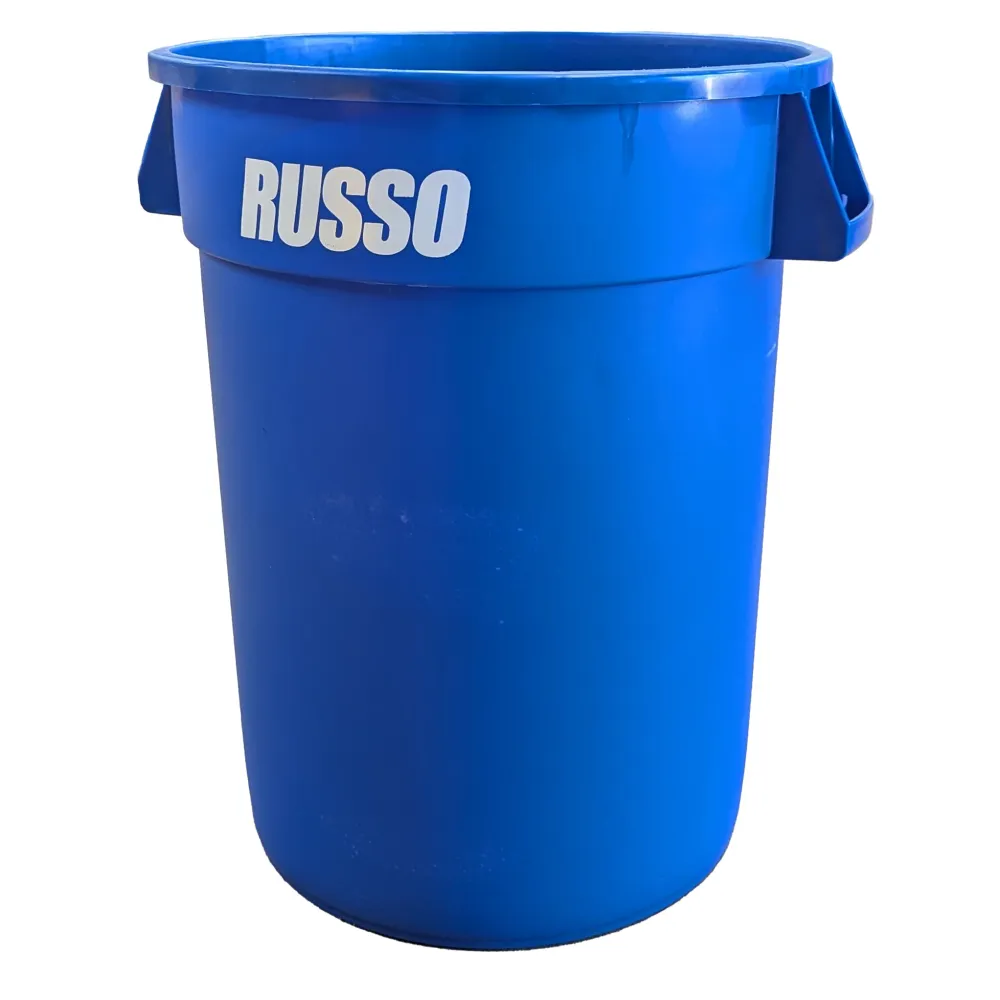 Russo Garbage Can 32 Gallon - Blue Set da 10 Pezzi Multidiametro