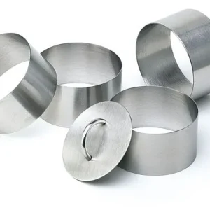 Anelli di alimentazione schiuma APS set da 5 Ø 6 cm altezza: 45 cm acciaio inossidabile opacizzato senza giunture 4 anelli...