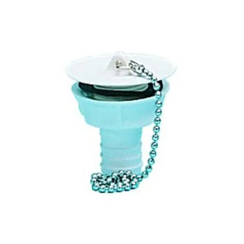 Piletta dritta con tappo e catenella filettatura 25mm