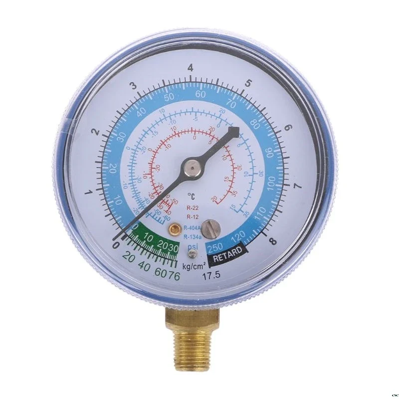 Nuovo Condizionatore d'Aria R404 R134A R22 Refrigerante Manometro Bassa Pressione PSI KPA Strumenti per Climatizzatori