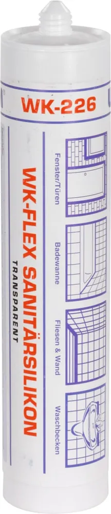 WEKEM Cartuccia di silicone igienicosanitario, reticolato acetico 310 ml
