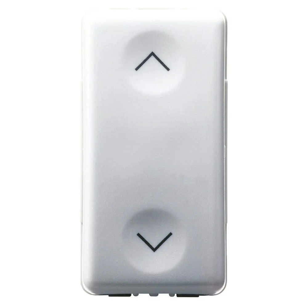 PULSANTE UNIPOLARE CON INTERBLOCCO E SIMBOLO SU E GIÙ 250V NA+NA 10A SYSTEM WHITE- GEWISS GW20521