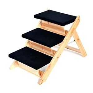 Maxx - Scaletta Pieghevole per Cani, Legno, 62 x 42 x 49 cm