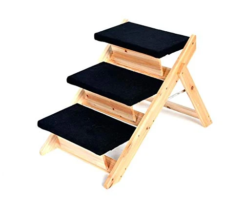 Maxx - Scaletta Pieghevole per Cani, Legno, 62 x 42 x 49 cm