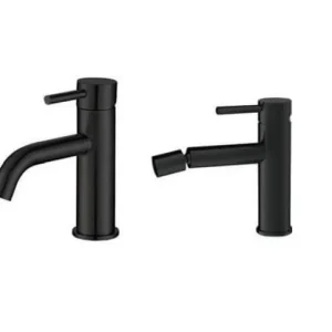 Set Rubinetteria Lavabo e Bidet Colore Nero Opaco